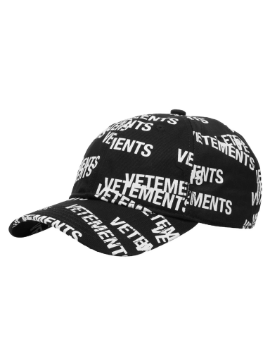 Kasket VETEMENTS Stamped Logo Cap Sort | UA53CA250B