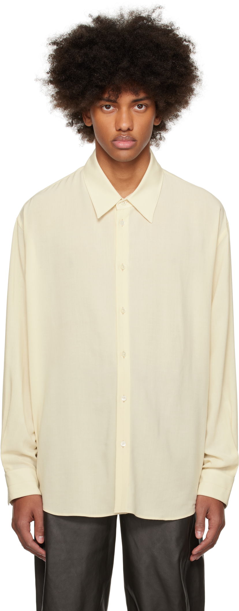Skjorte LEMAIRE Men's Relaxed Fit Shirt Gul | SH1116 LF1286