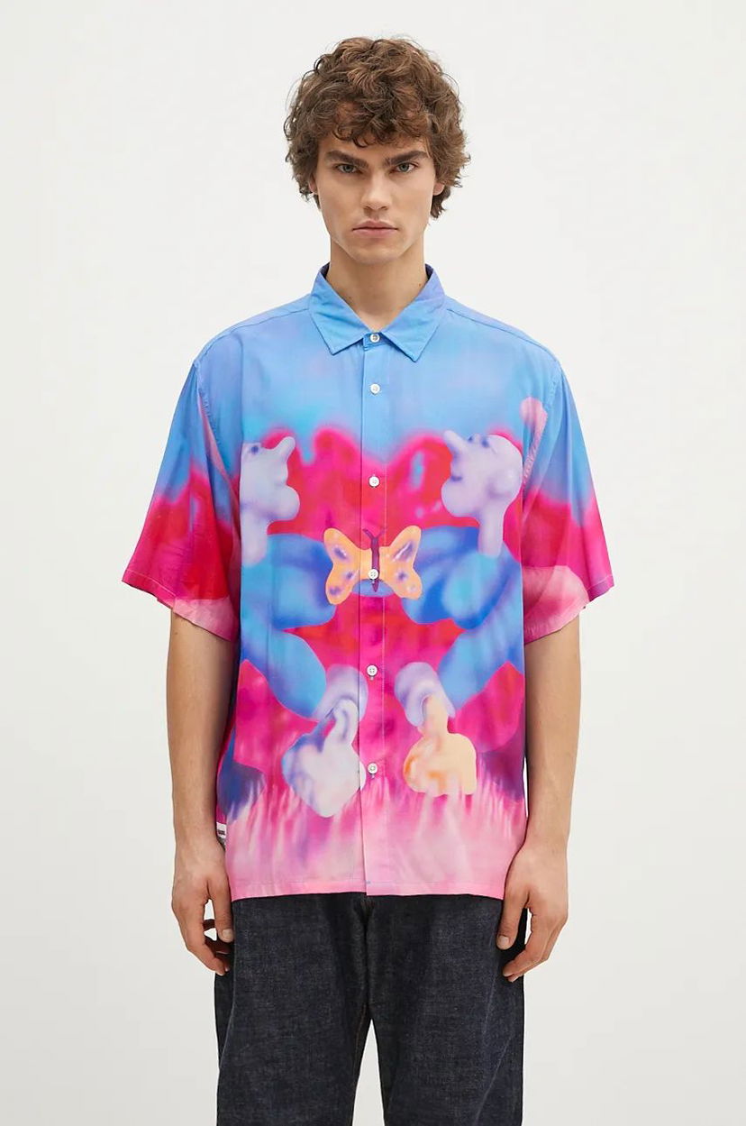 Skjorte Pleasures Interaction Button Down Shirt Flerfarvet | P24F028