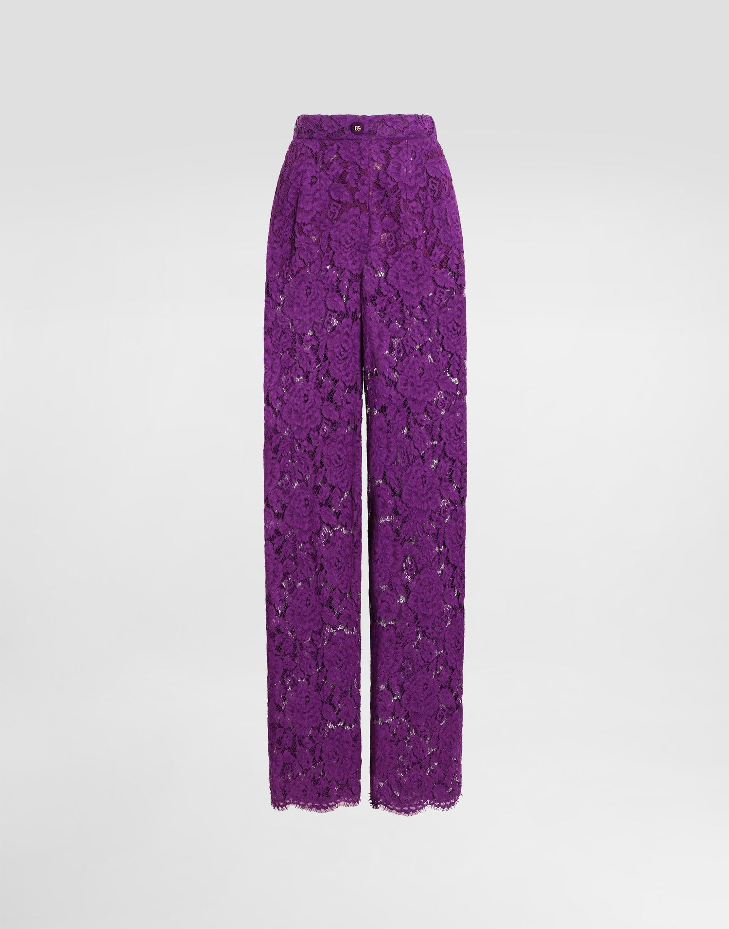 Bukser Dolce & Gabbana Dolce & Gabbana Cordonetto Lace Trousers Lilla | FTCPTTHLM7LF0571, 0