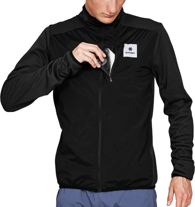 Vindjakke Saysky Saysky Flow Zip Fleece Jacket Sort | mmrfl60c901