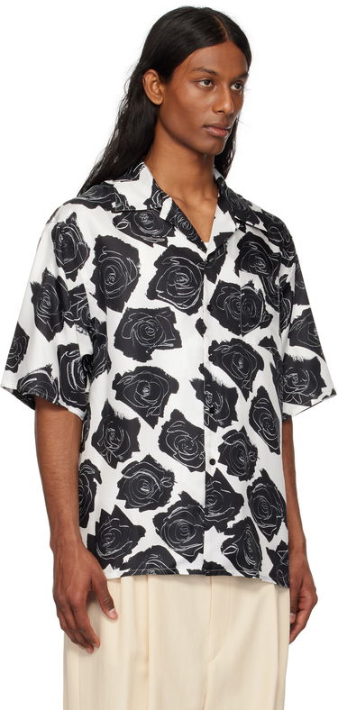 Skjorte Marni Marni Cybele Print Silk Bowling Shirt Hvid | CUMU0213A5 UTSG32, 1