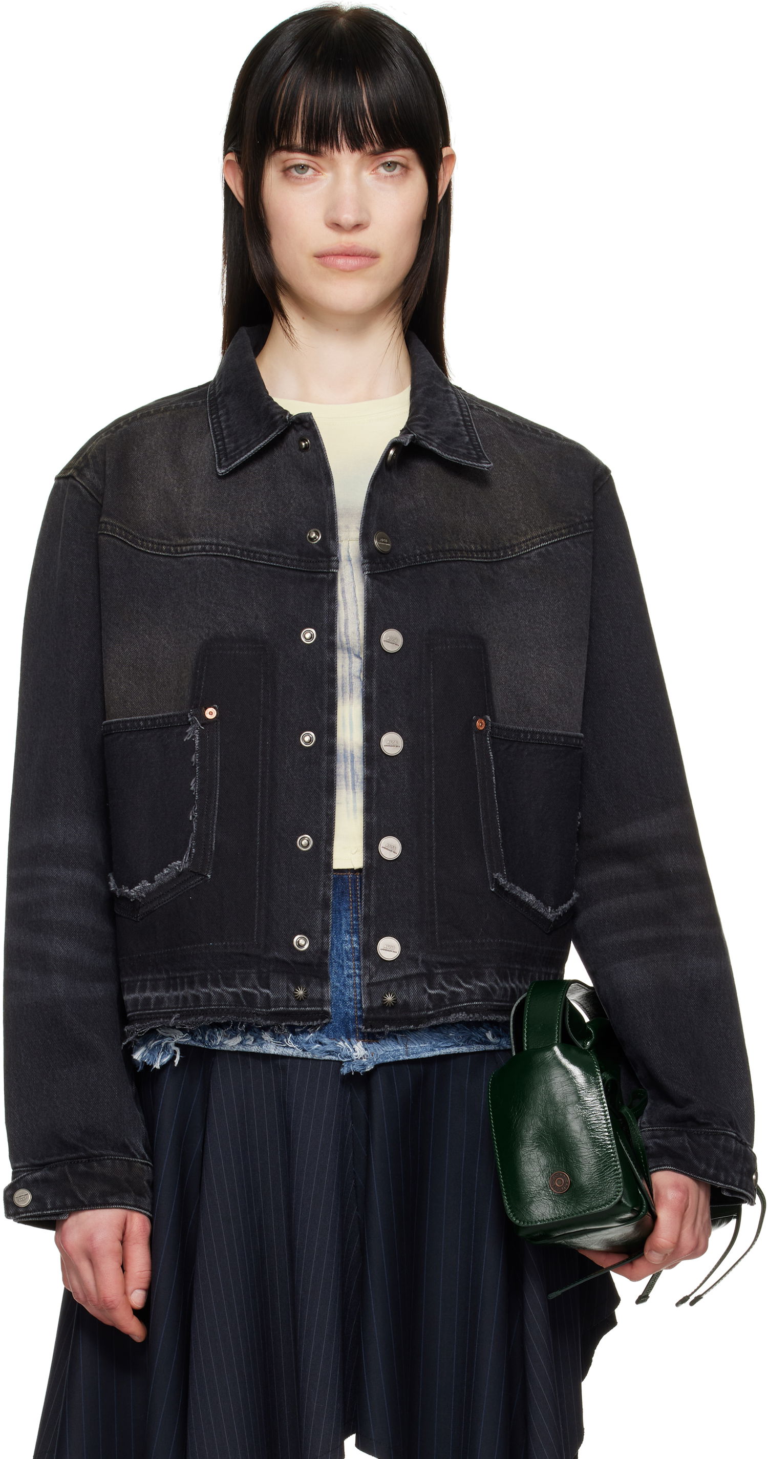 Jakke Andersson Bell Andersson Bell Rodeo Motorcycle Denim Jacket Sort | awa675m, 0
