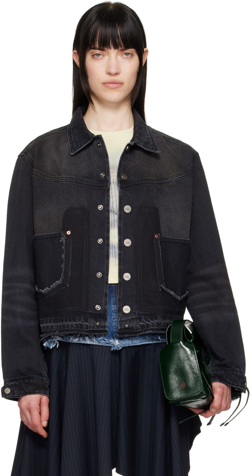 Jakke Andersson Bell Andersson Bell Rodeo Motorcycle Denim Jacket Sort | awa675m