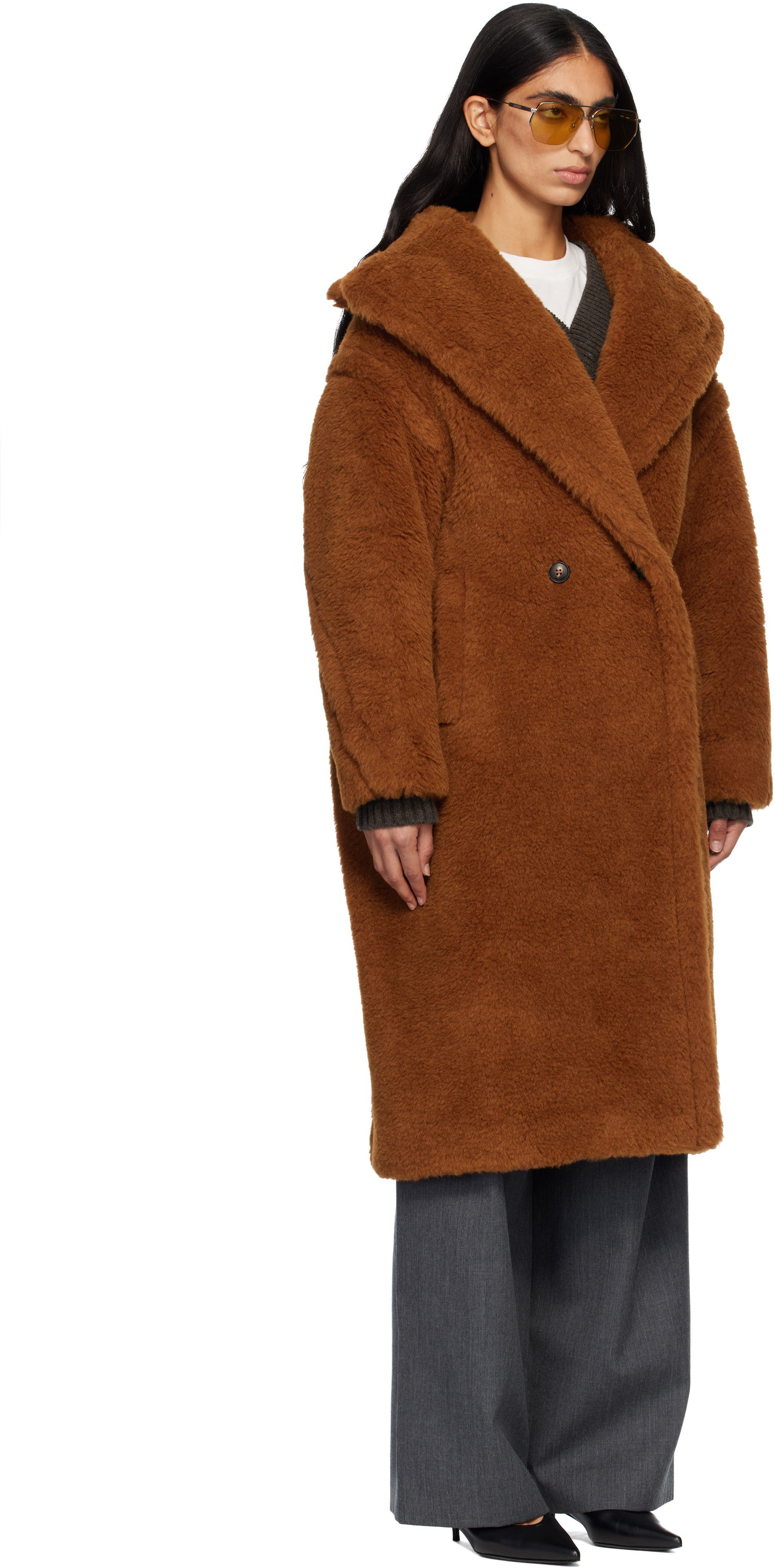 Frakker Max Mara Tedgirl Teddy Coat Brun | 2521016052600, 1