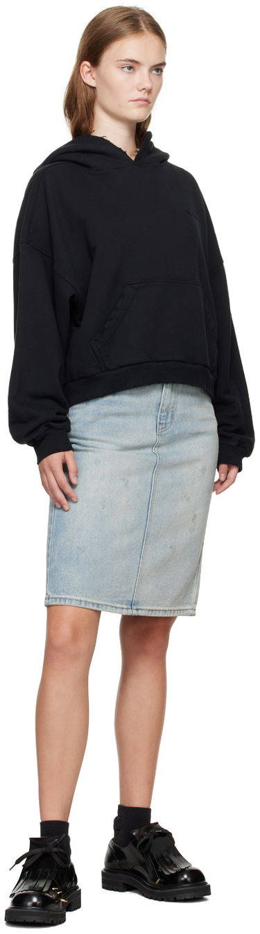 Sweatshirt We11done Layered Hoodie Sort | WD-TH2-24-835-U-BK, 3