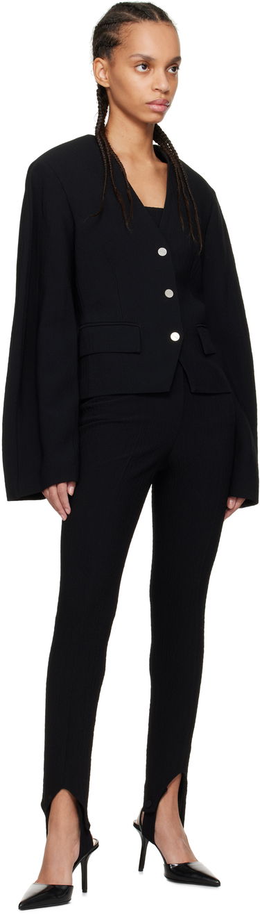 Jakke Nanushka Nanushka Kiyo Seersucker Blazer Sort | NW25RSOW19999, 3