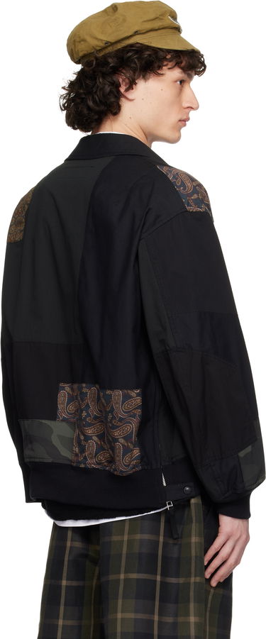 Bomberjakke Comme des Garçons CDG Homme Nylon Back Satin Mix Jacket Sort | HO-J023-051, 2