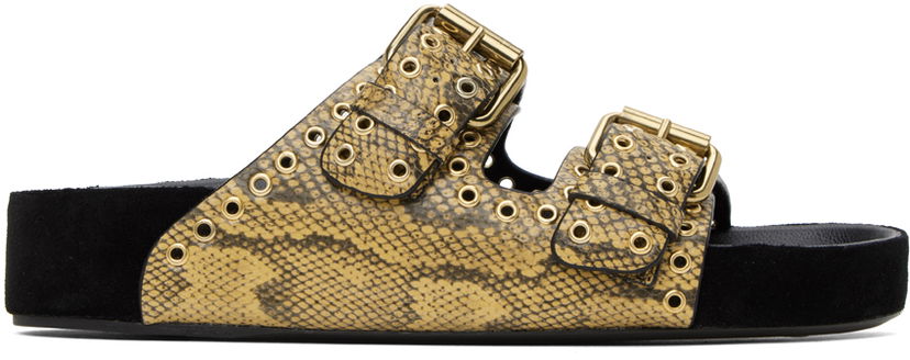 Tilbehør ISABEL MARANT Isabel Marant Lennyo Buckle Sandals Gul | 24PSD0118FA-B1B13S