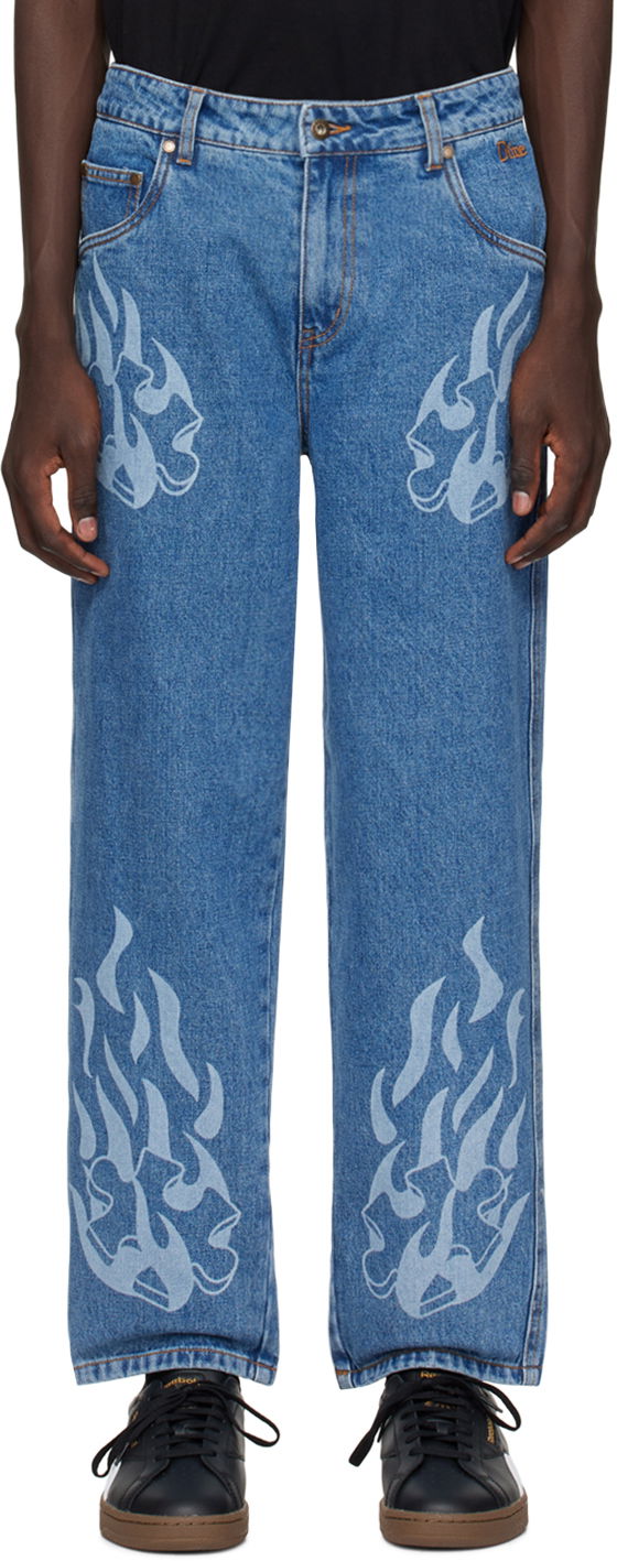 Jeans Dime Flamepuzz Jeans Blå | DIMEHO2339IND, 0