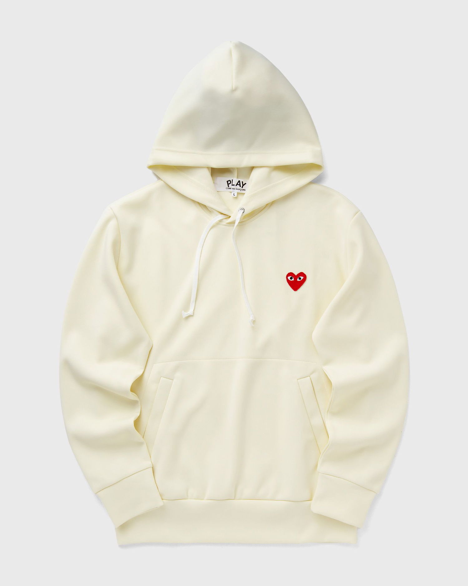 Sweatshirt Comme des Garçons Play Red Heart Emblem Sweatshirt Hoodie Beige | AX-T174-051-3, 0