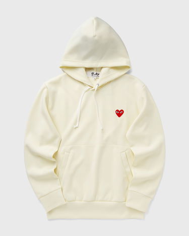Sweatshirt Comme des Garçons Play Red Heart Emblem Sweatshirt Hoodie Beige | AX-T174-051-3, 0