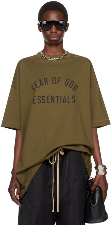 T-shirt Fear of God Fear of God Essentials Crewneck T-Shirt Grøn | 125BT244194F, 0