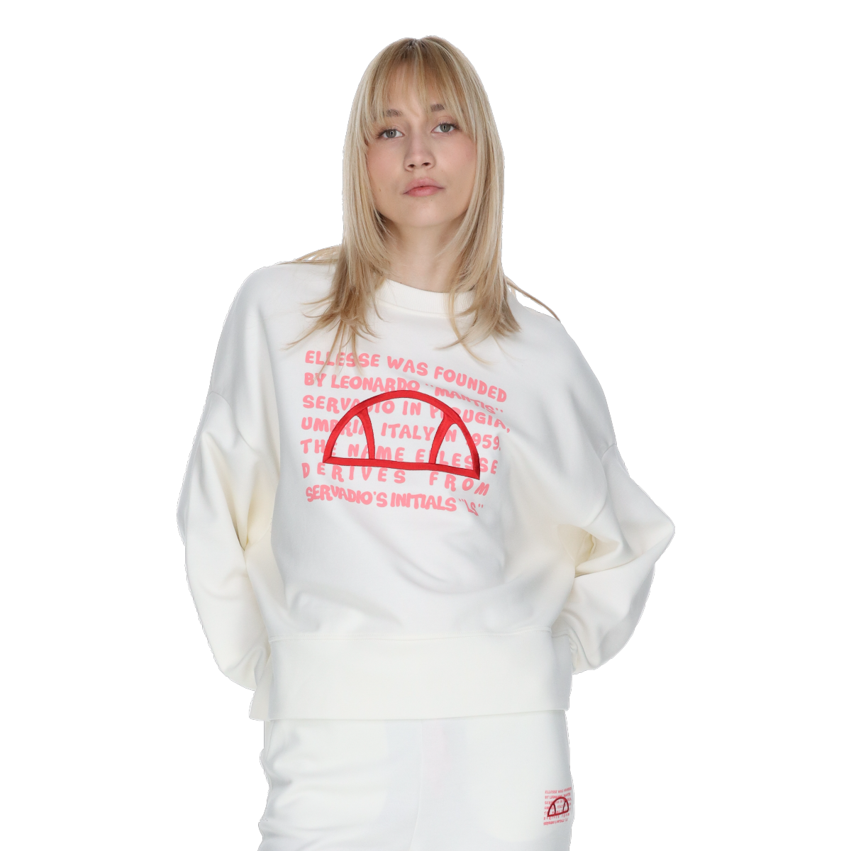 Sweatshirt Ellesse Founding Story Graphic Sweatshirt Hvid | ELA251F604-10, 0
