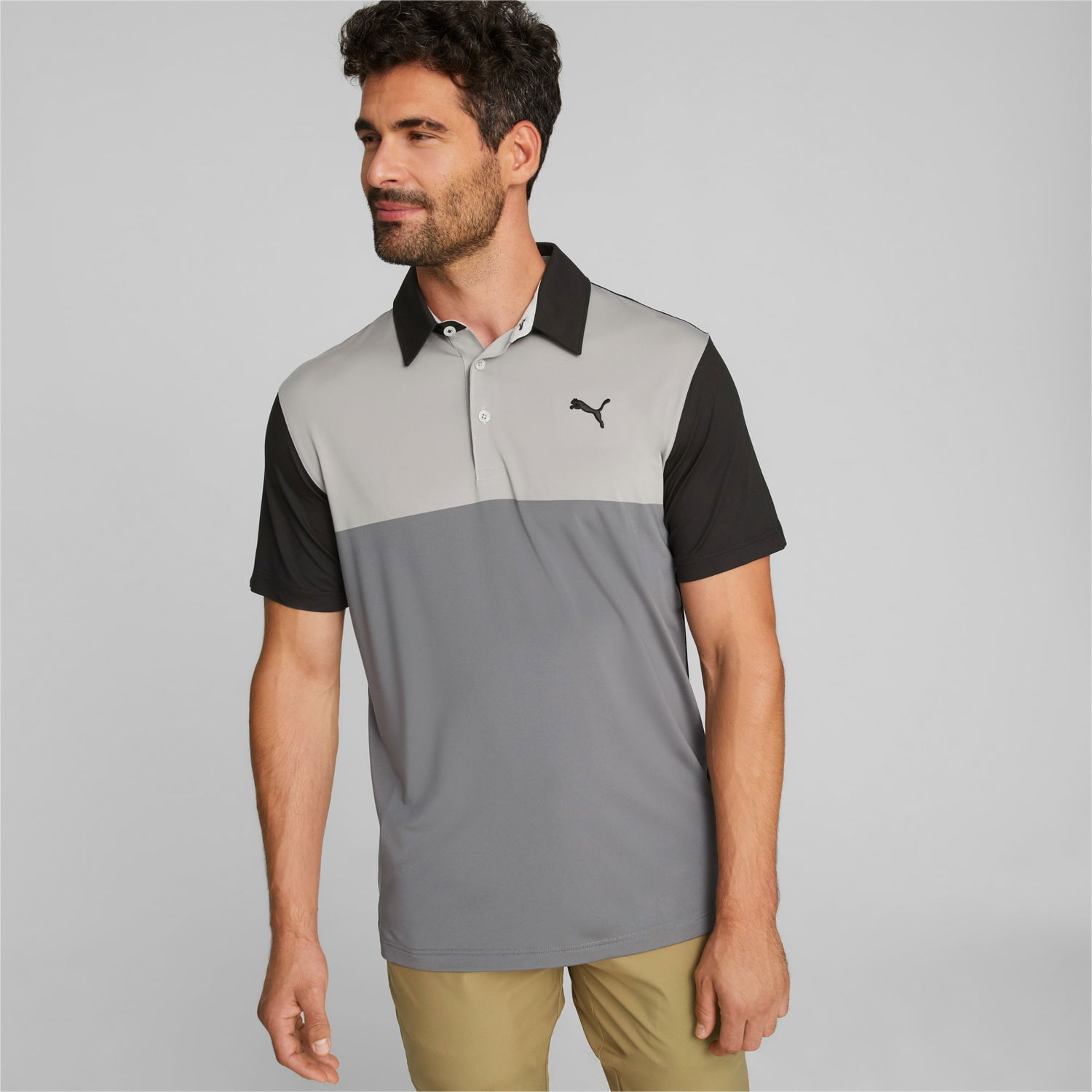 Polo skjorte Puma Cloudspun Colourblock Golf Polo Shirt Flerfarvet | 537448_01, 0