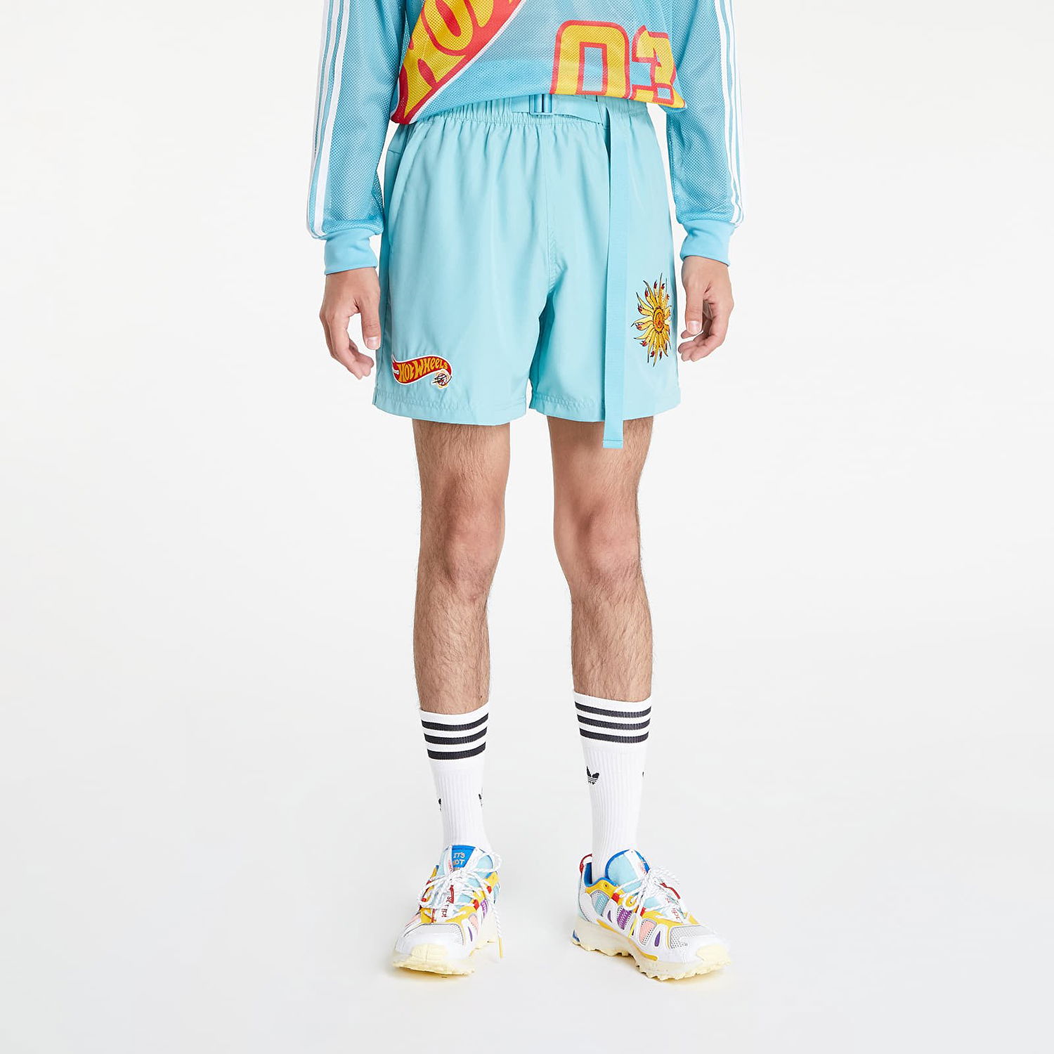 Shorts adidas Originals Sean Wotherpsoon x Hot Wheels Short Turkis | HT6583, 0
