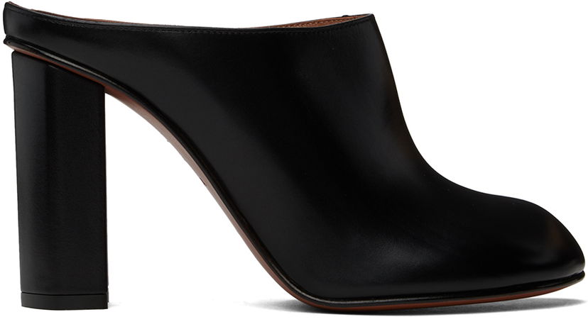 Sneakers og sko Alaïa Babylon Leather Mules Sort | AA3M085CK122