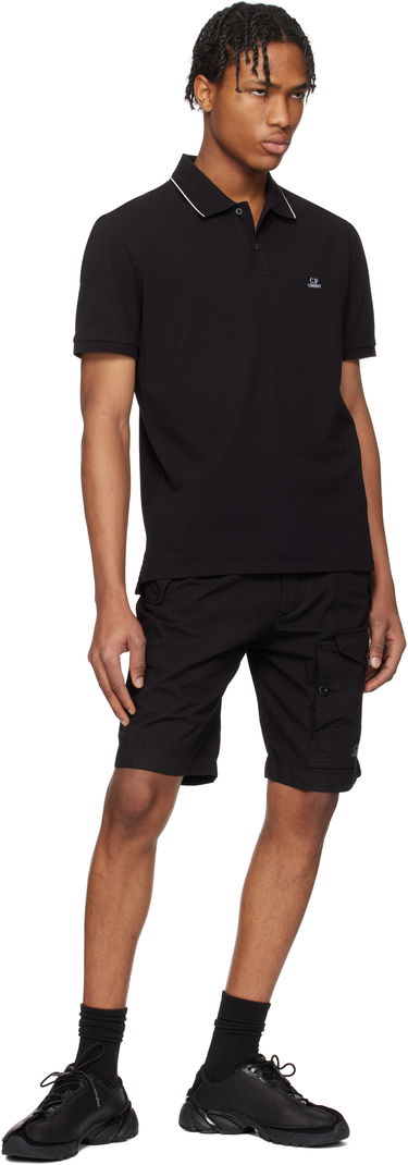 Polo skjorte C.P. Company C.P. Company Stretch Piquet Two-Button Polo Sort | 18CMPL097A005263W, 3