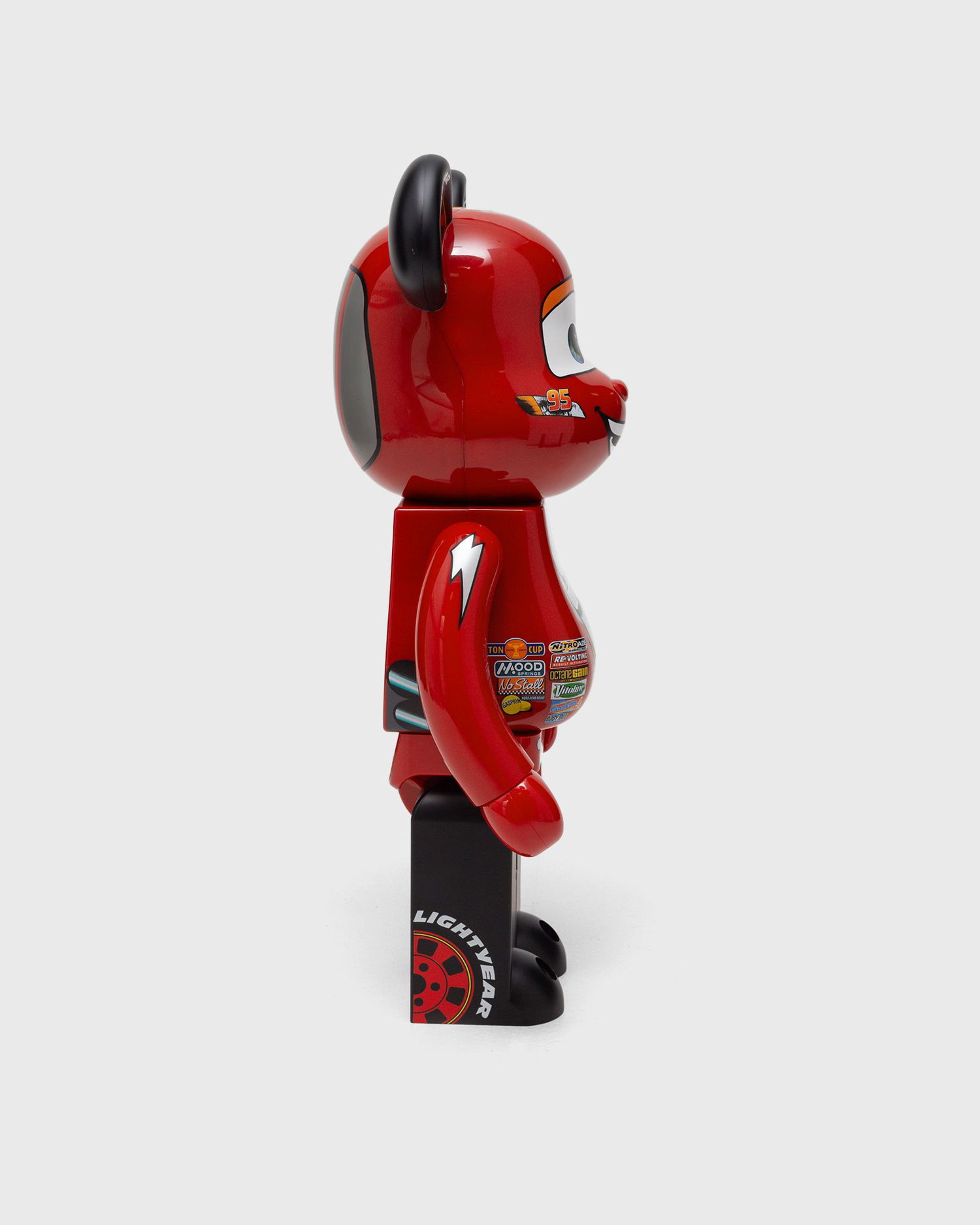 Collectible Medicom Toy CARS LIGHTNING MCQUEEN 1000% BE@RBRICK Figure Rød | MED0710, 1