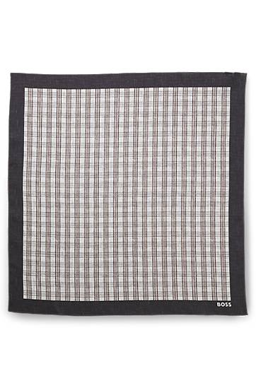 Tørklæde BOSS Plaid Patterned Bandana with Contrasting Border Flerfarvet | 50546032