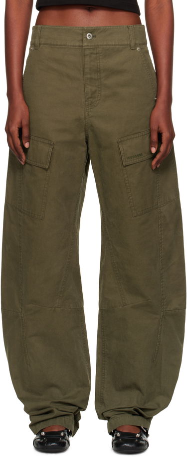 Cargo bukser We11done We11done Curved Cargo Trousers Grøn | WD-PT2-25-216-W-KK, 0