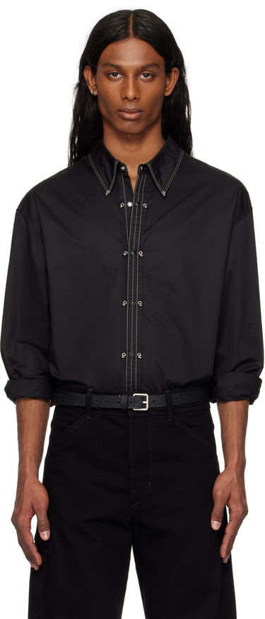 Skjorte LEMAIRE Lemaire Embellished Metal Shirt Sort | SH1147 LF1207, 0