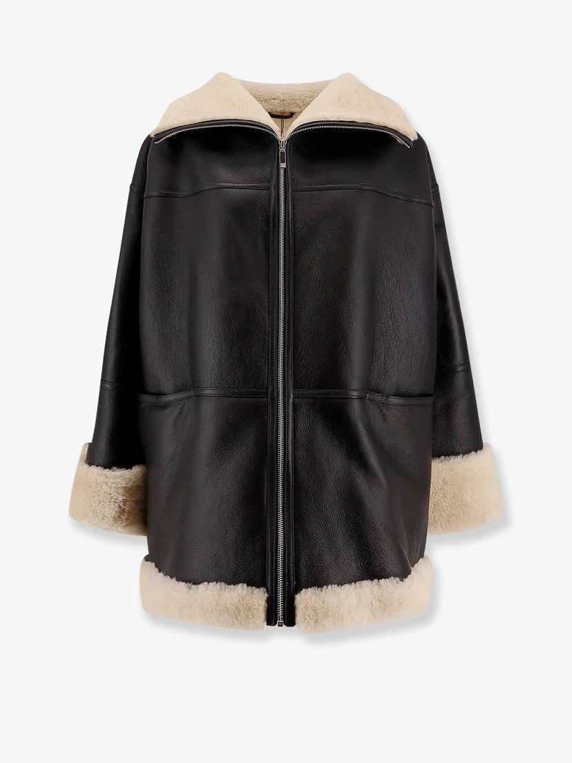 Bomberjakke TOTEME Suede and Shearling Jacket by Toteme Sort | 214122606913