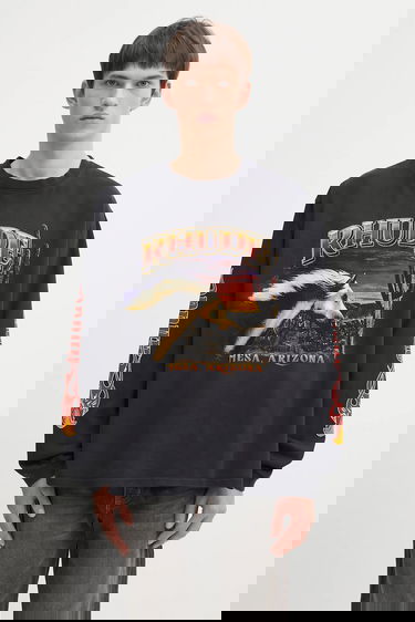 T-shirt Rhude Mesa Stallion Long-Sleeved T-Shirt with Graphic Print Sort | RHFW25TT08012, 0