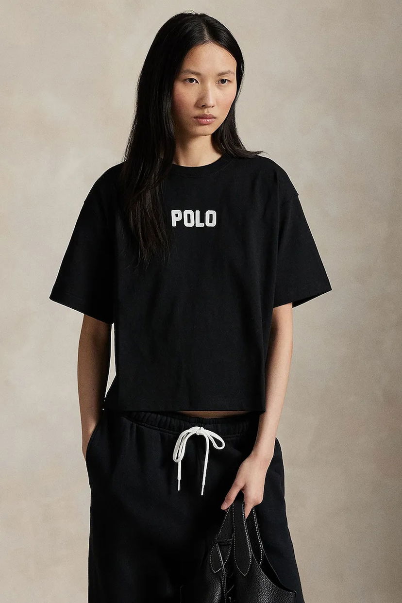 T-shirt Polo by Ralph Lauren Polo Ralph Lauren Cropped T-Shirt Sort | 211965119