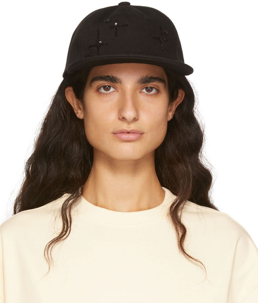 Kasket We11done Sequin Baseball Cap Sort | WD-AH1-22-404-U-BK