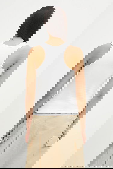 Tanktop Palm Angels Palm Angels Classic Logo Rib Tank Top Hvid | PWAC020C99FAB0010110, 2