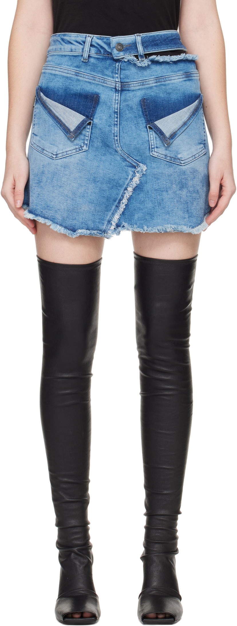 Nederdel Ottolinger Ottolinger Reversed Denim Miniskirt Blå | 117-301117-02