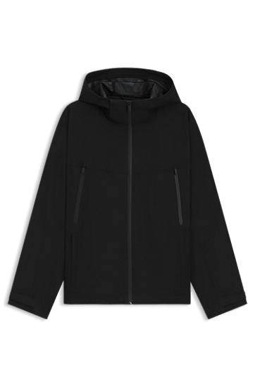 Vindjakke BOSS Waterproof Windbreaker Jacket with Inner Zipped Pocket Sort | 50542491