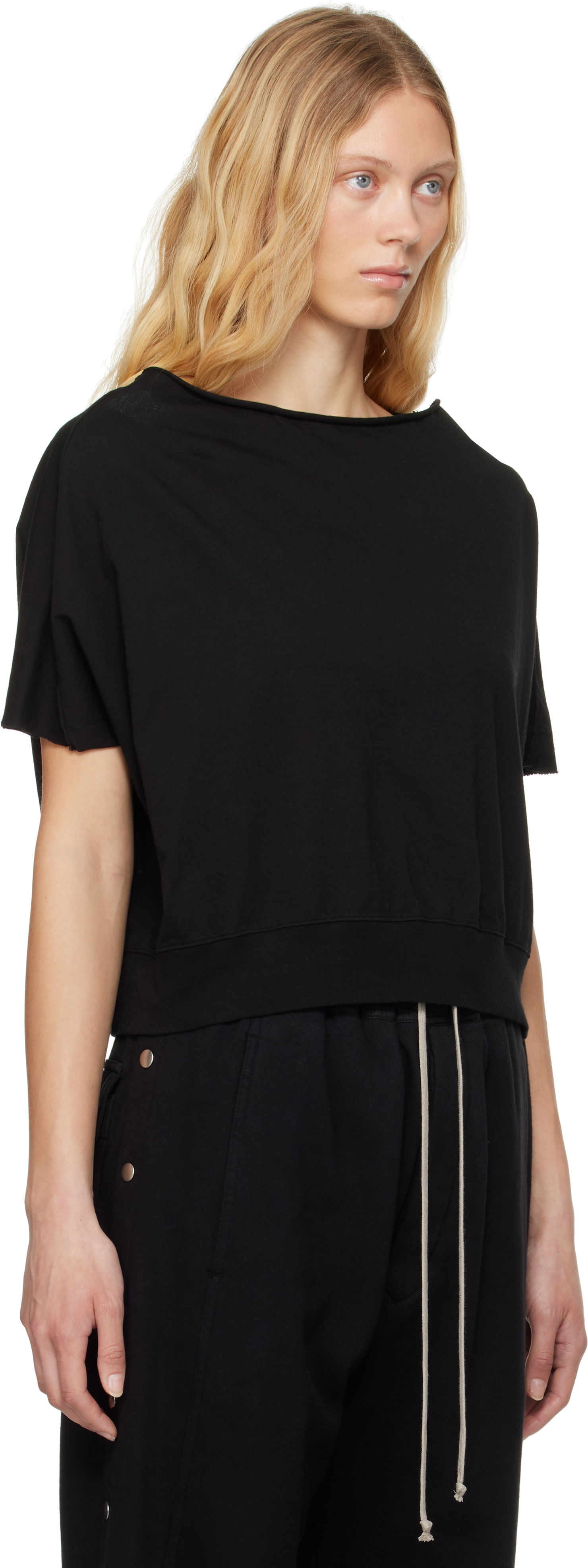 Crop top Rick Owens Rick Owens DRKSHDW Hollywood Dagger T-Shirt Sort | DS01E3243 RN, 1