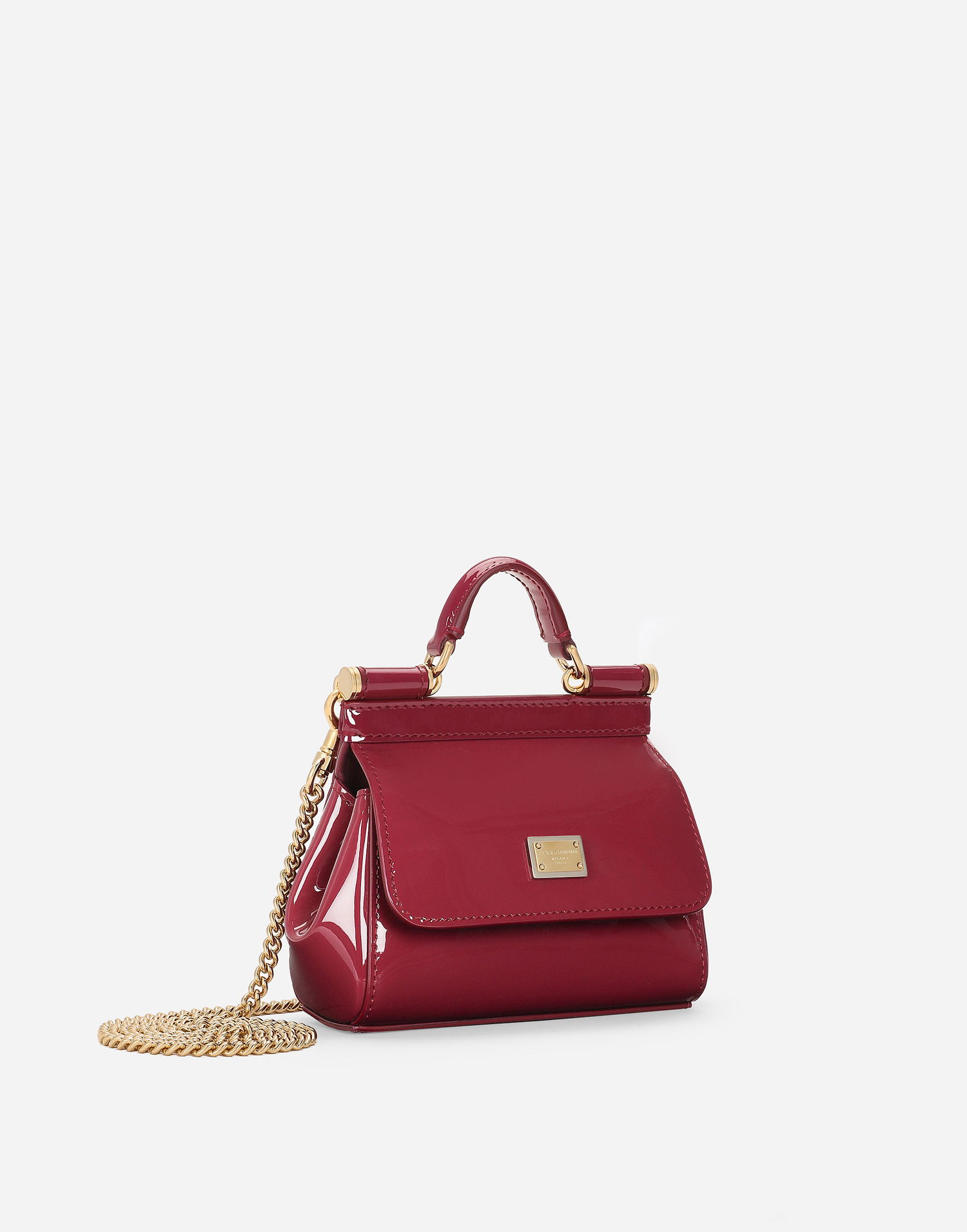 Håndtaske Dolce & Gabbana Dolce & Gabbana Mini Sicily Leather Handbag Rød | BB7504A147180343, 1