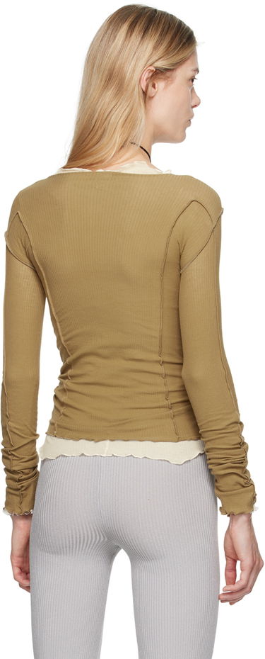 Sweater Baserange Baserange Omato Long Sleeve Lettuce Hem T-Shirt Brun | TTML-RB-AU24, 2