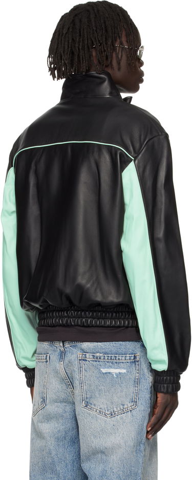 Jakke Casablanca Casablanca Track Leather Jacket Grøn | MPF25-JK-382-01, 2