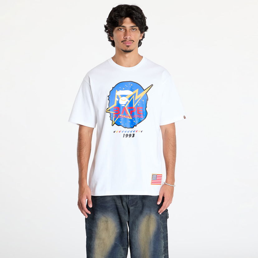 T-shirt BAPE Space Ape Head Tee White Hvid | 001TEK701016F WHT