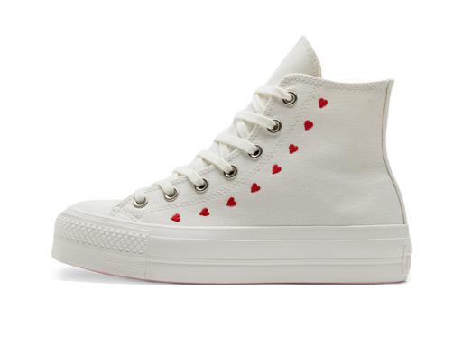 Sneakers og sko Converse Chuck Taylor All-Star Lift Hi "Embroidered Hearts" W Hvid | A01599C