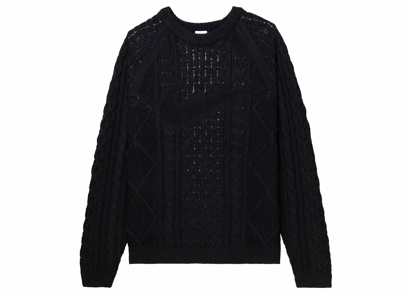 Sweater Nike Cable Knit L/S Sweater Sort | DQ5177-010, 0