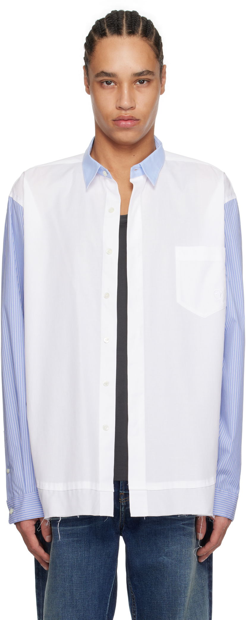 Skjorte Ambush AMBUSH Layered Shirt Hvid | 12115296