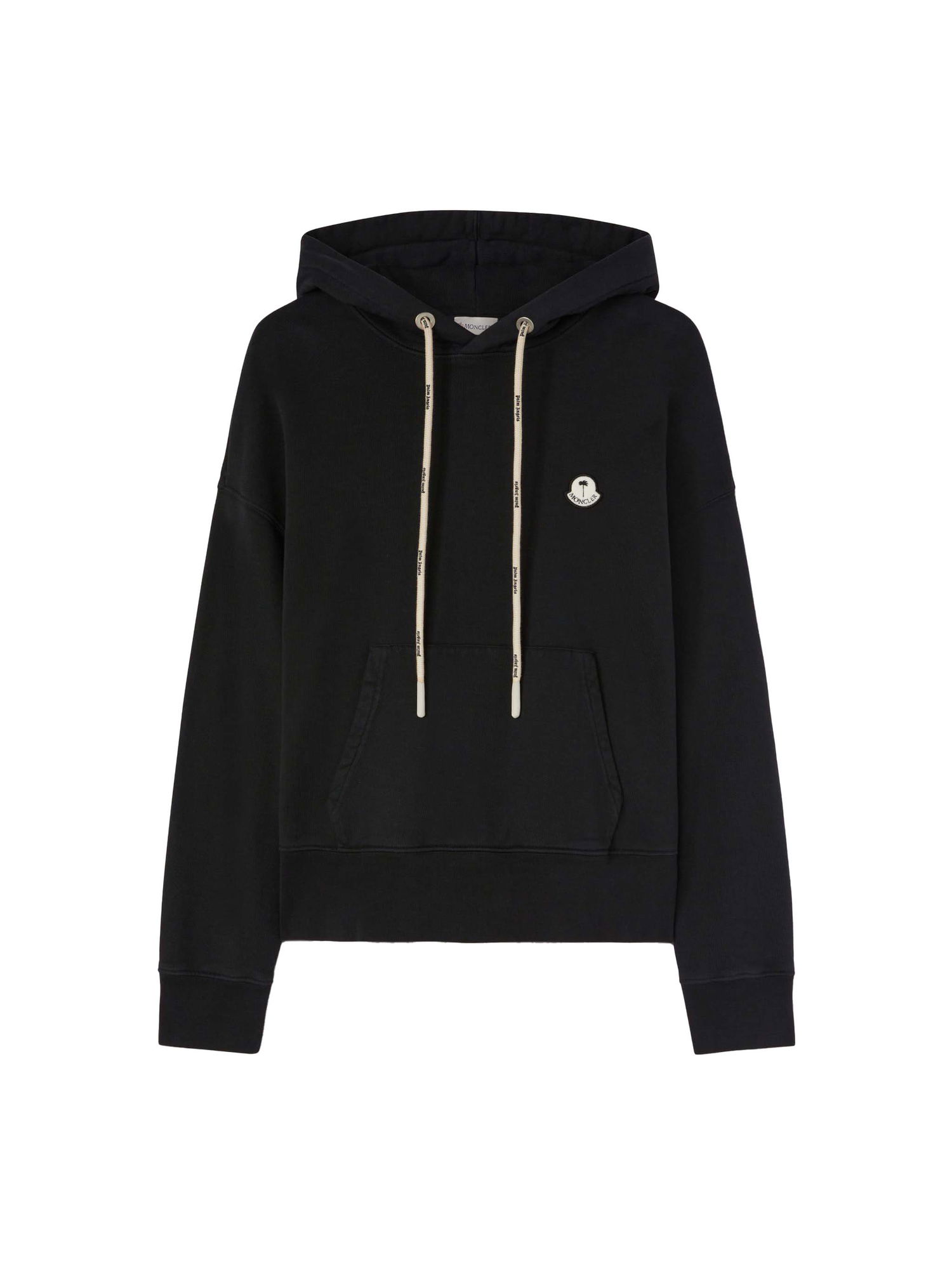 Sweatshirt Moncler Palm Angels x Logo Patch Hoodie Sort | I209L8G00011M2513999 & PMBB162T24FLE0011000, 0