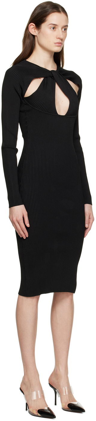 Kjole Coperni Twisted Cutout Midi Dress Sort | COPML39600, 1