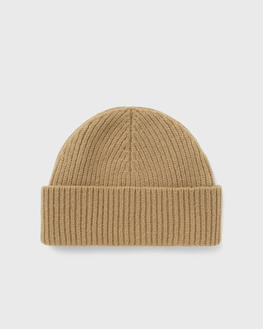 Beanie AMI AMI De Coeur Ribbed Knit Beanie Beige | UBO006.018-288, 1