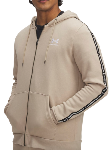 Sweatshirt Under Armour Icon Fleece Taped Full-Zip Hoodie Beige | 1390298-299, 0