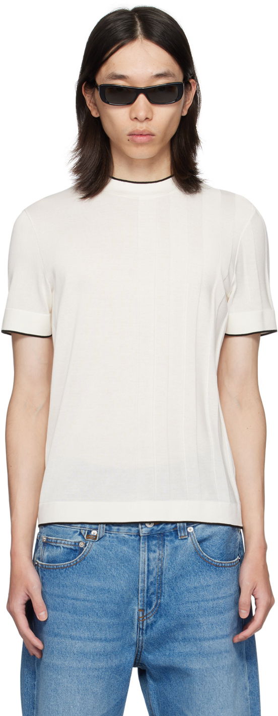 T-shirt Jacquemus Off-White 'Le t-shirt Tricot' T-Shirt Hvid | 24H246KN240-2065