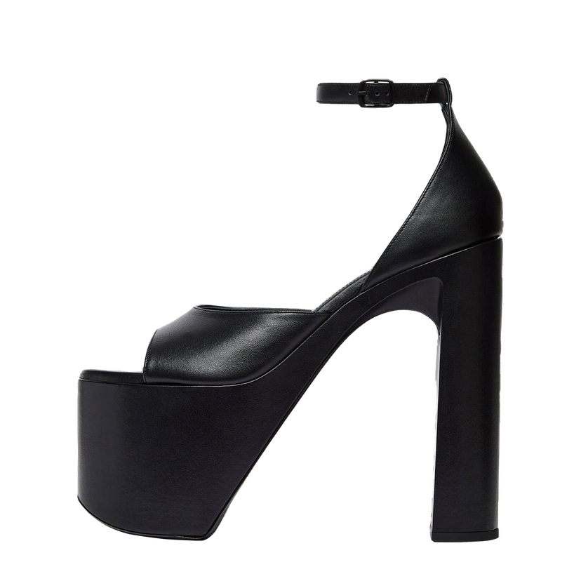 Sneakers og sko Balenciaga Camden 160mm Sandals "Black Leather" W Sort | 742308WB9G11000