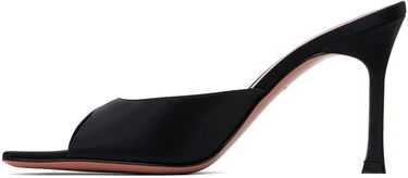 Tilbehør Amina Muaddi Amina Muaddi Alexa Slipper 90 Heeled Sandals Sort | ALEXA SLIPPER SR SATIN, 2