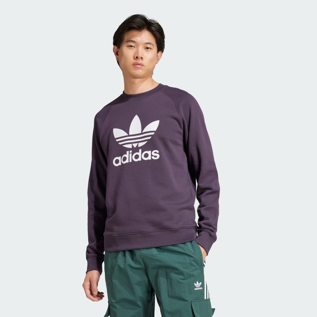 Sweatshirt adidas Performance Adicolor Classics Trefoil Crewneck Sweatshirt Lilla | IZ2358, 0