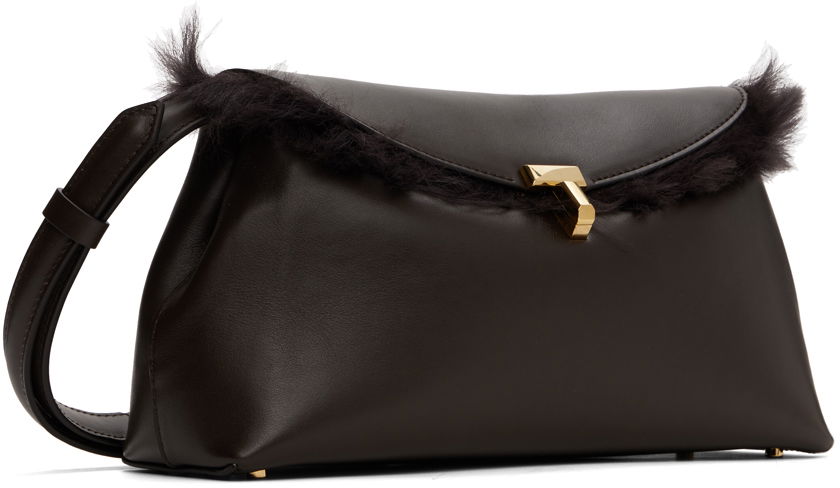 Håndtaske TOTEME Shearling T-Lock Clutch Bag Brun | 244-WAL0055-LE0084, 1